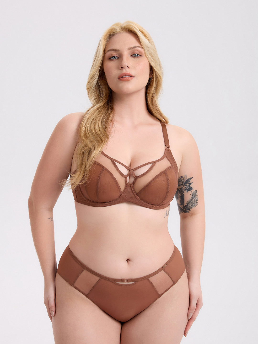 WHISPER Classic Mesh Underwire Bra & Panty Set