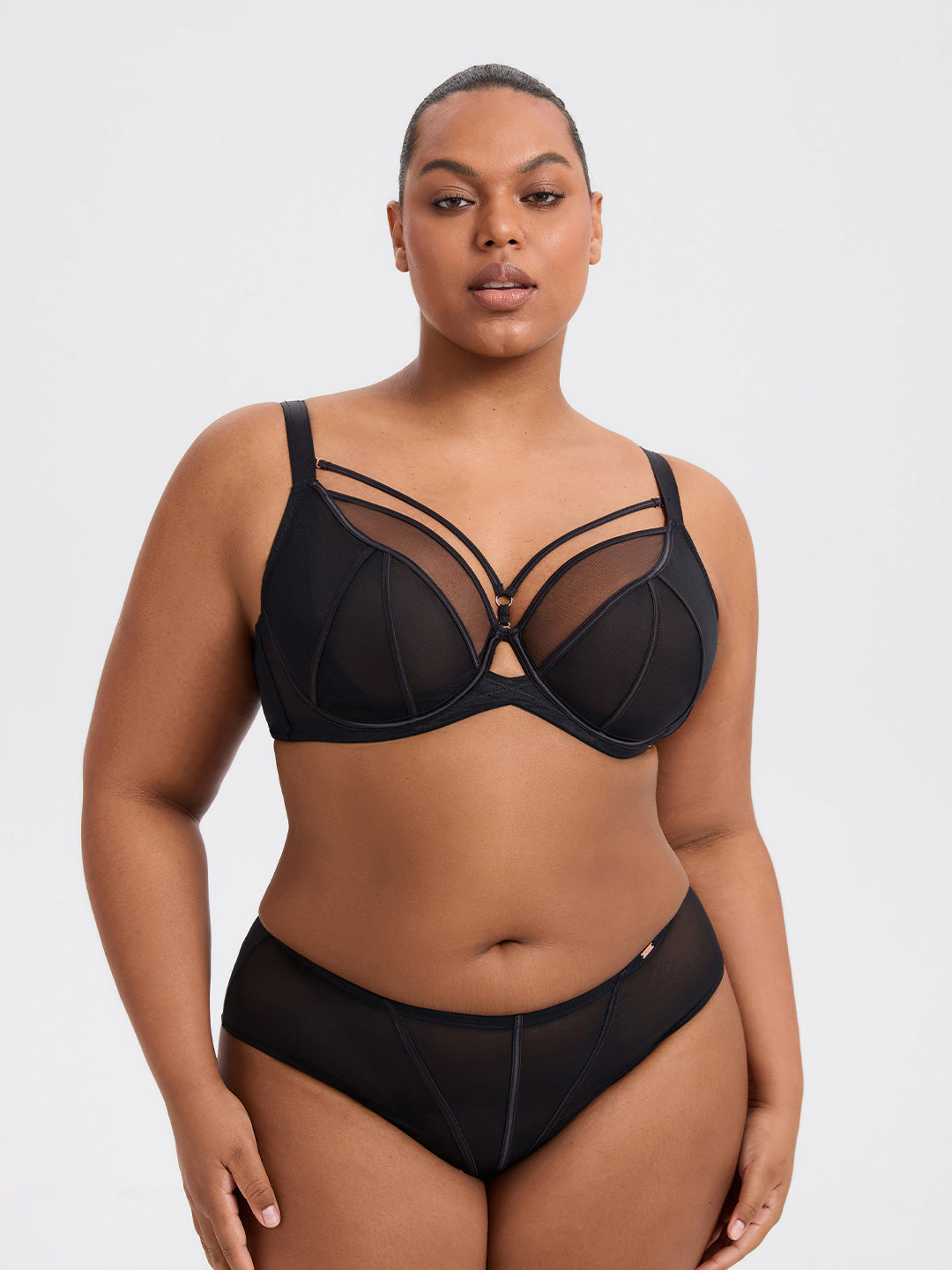 WHISPER Mesh Underwire Bra & Panty Set